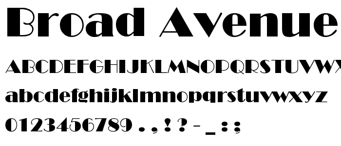 Broad Avenue font